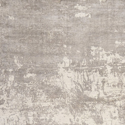 8' X 11' Beige And Ivory Abstract Hand Loomed Area Rug