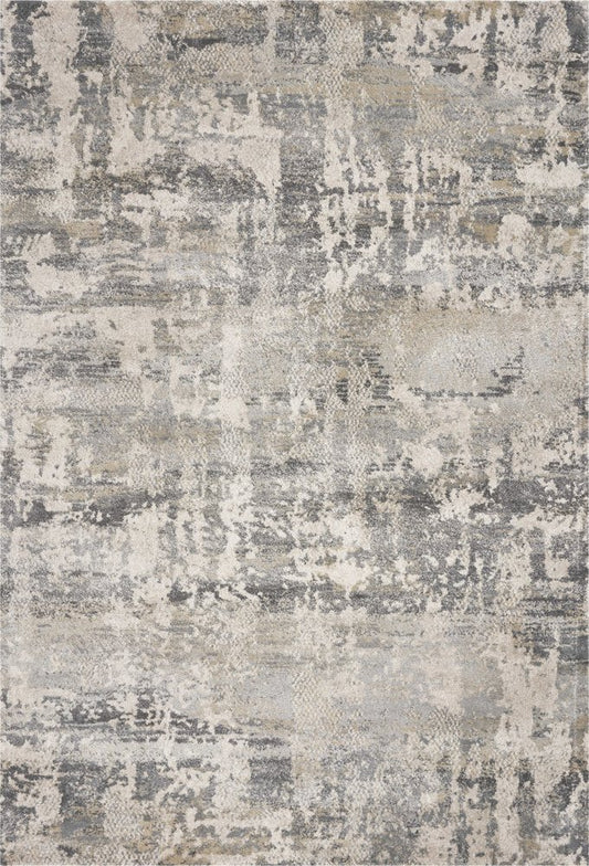 9' X 13' Gray And Tan Abstract Area Rug