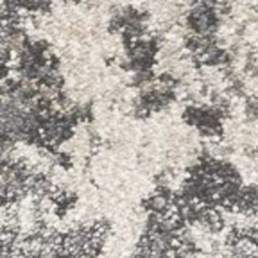 7' X 9' Gray And Tan Abstract Area Rug