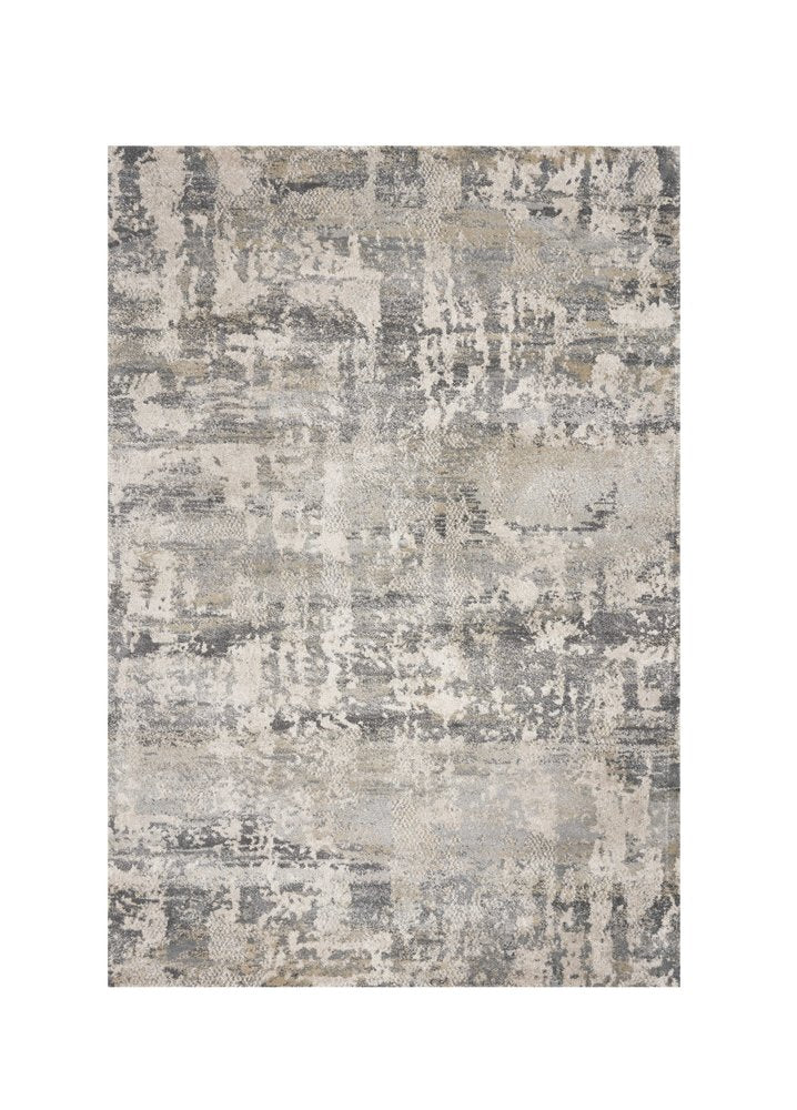 5' X 8' Gray And Tan Abstract Area Rug