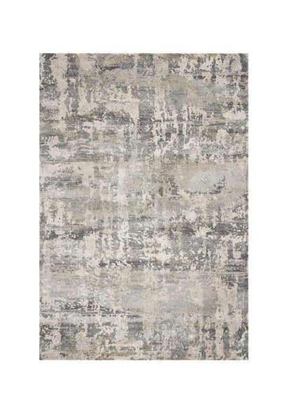 5' X 8' Gray And Tan Abstract Area Rug