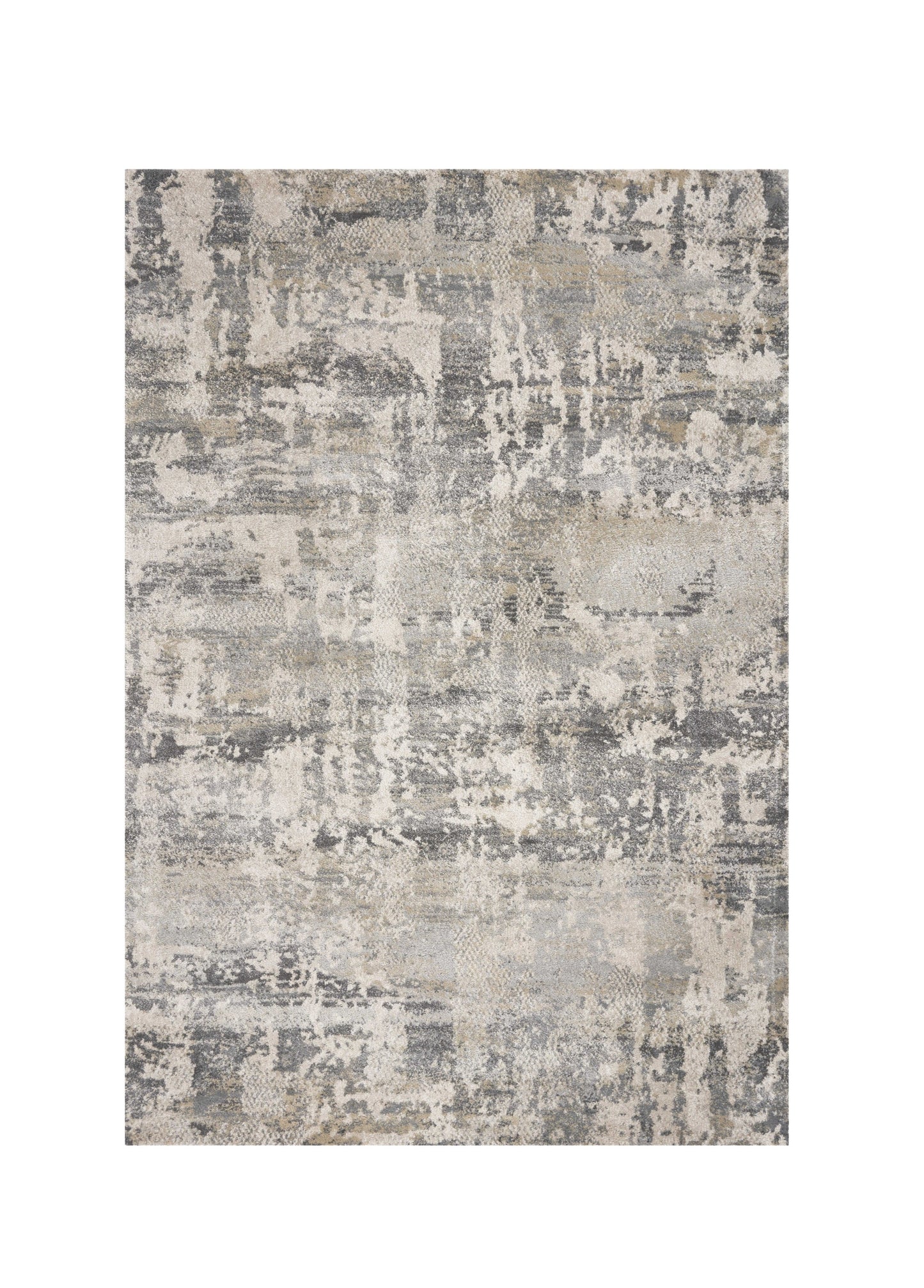 8' X 13' Shade Of Gray Abstract Area Rug