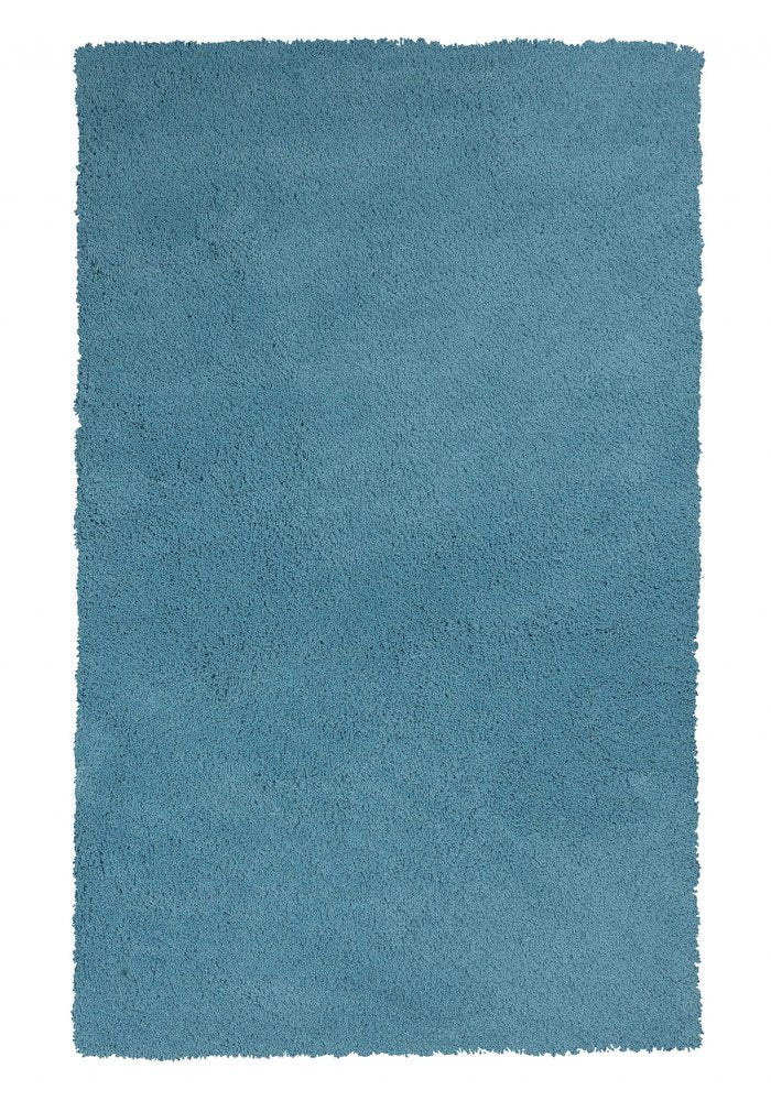 8' Blue Hand Woven Round Rug