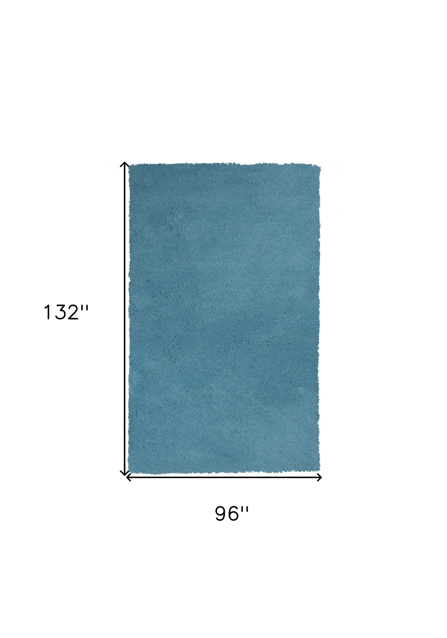 5' X 7' Highlighter Blue Plain Indoor Area Rug