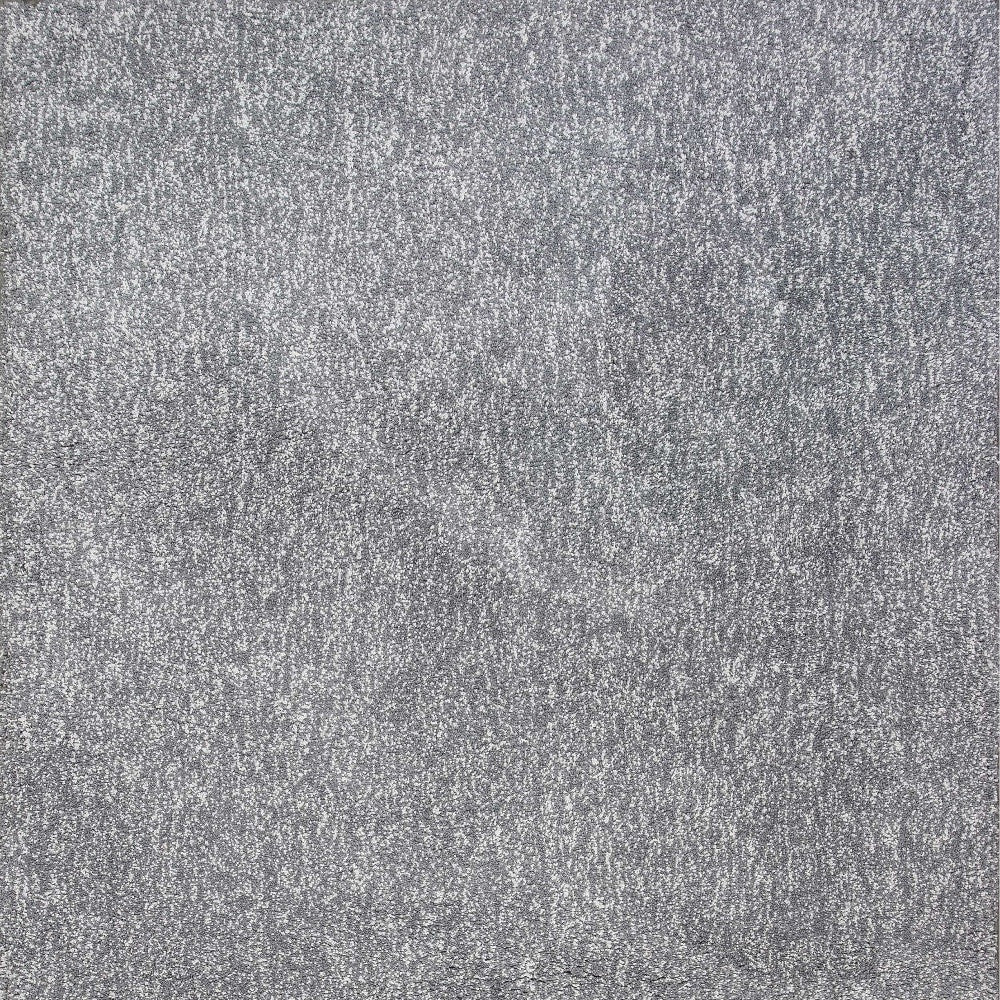 8' Gray Round Hand Woven Area Rug