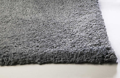 9' X 13' Gray Shag Hand Woven Area Rug
