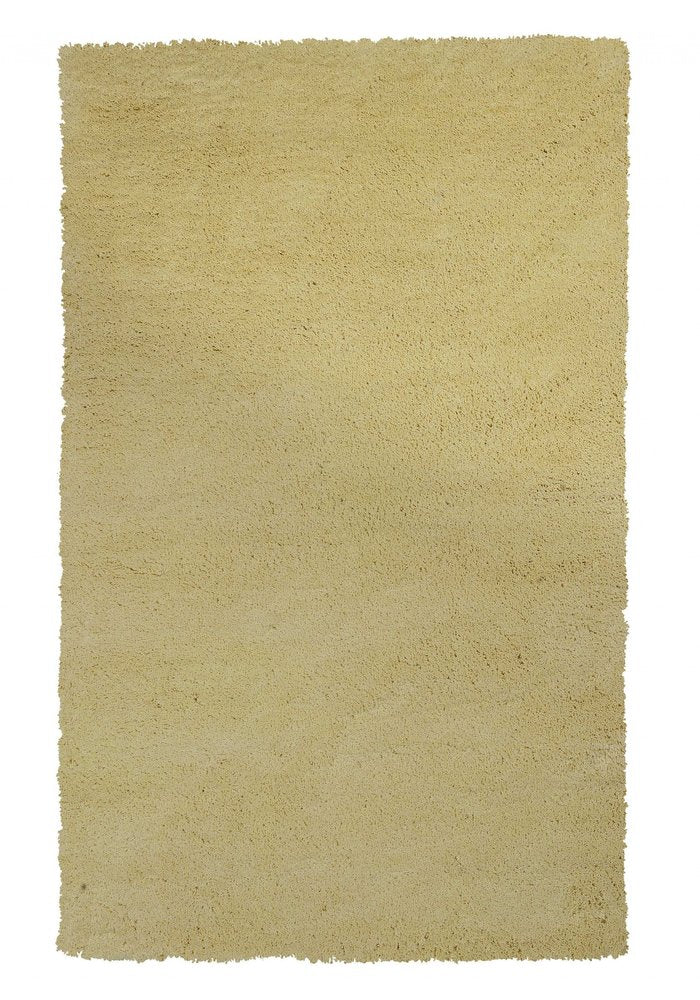 8' Canary Yellow Hand Woven Round Rug