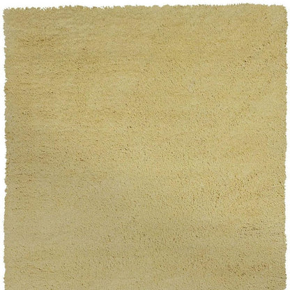 8' Canary Yellow Hand Woven Round Rug