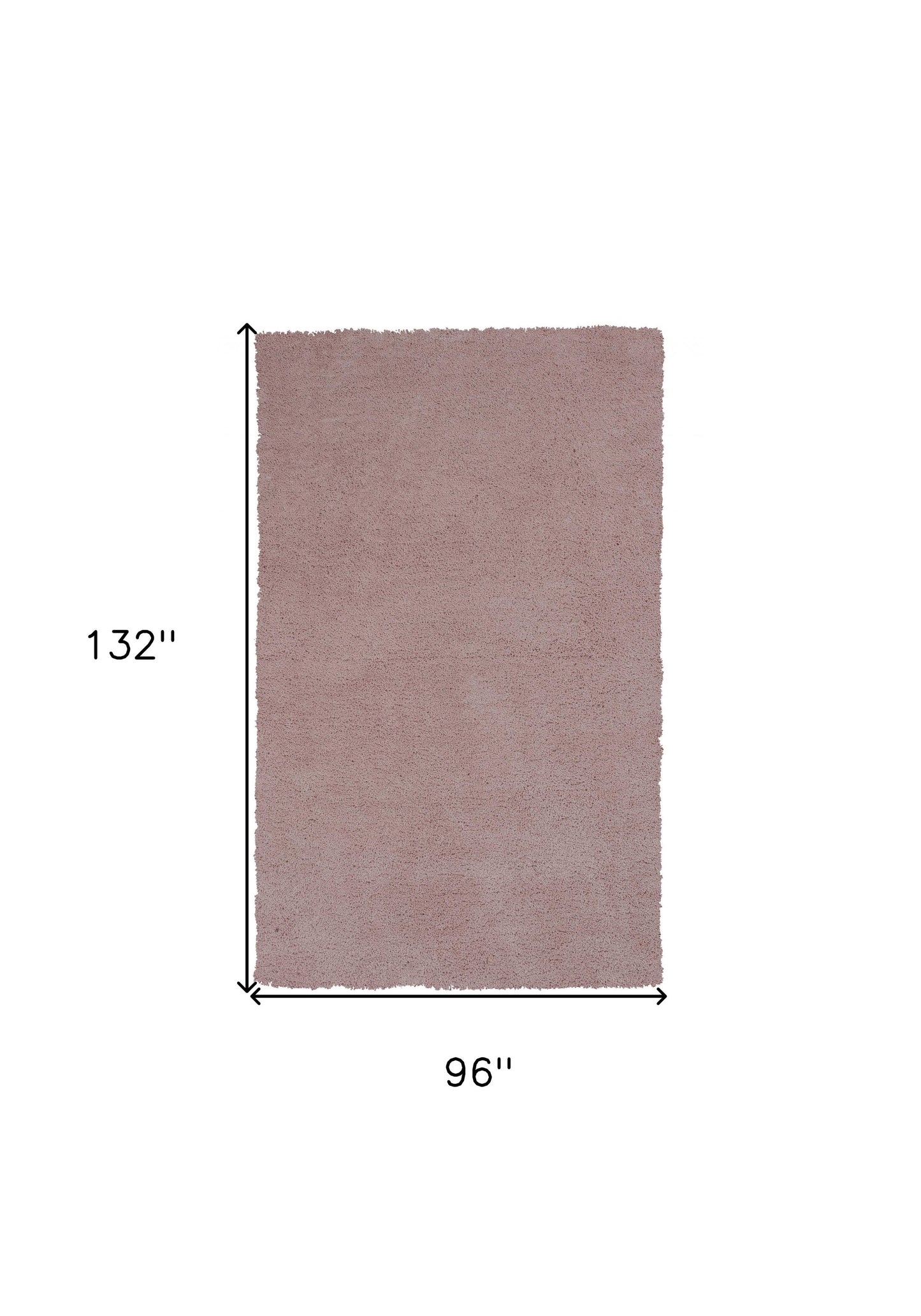 8' Rose Pink Indoor Shag Runner Rug