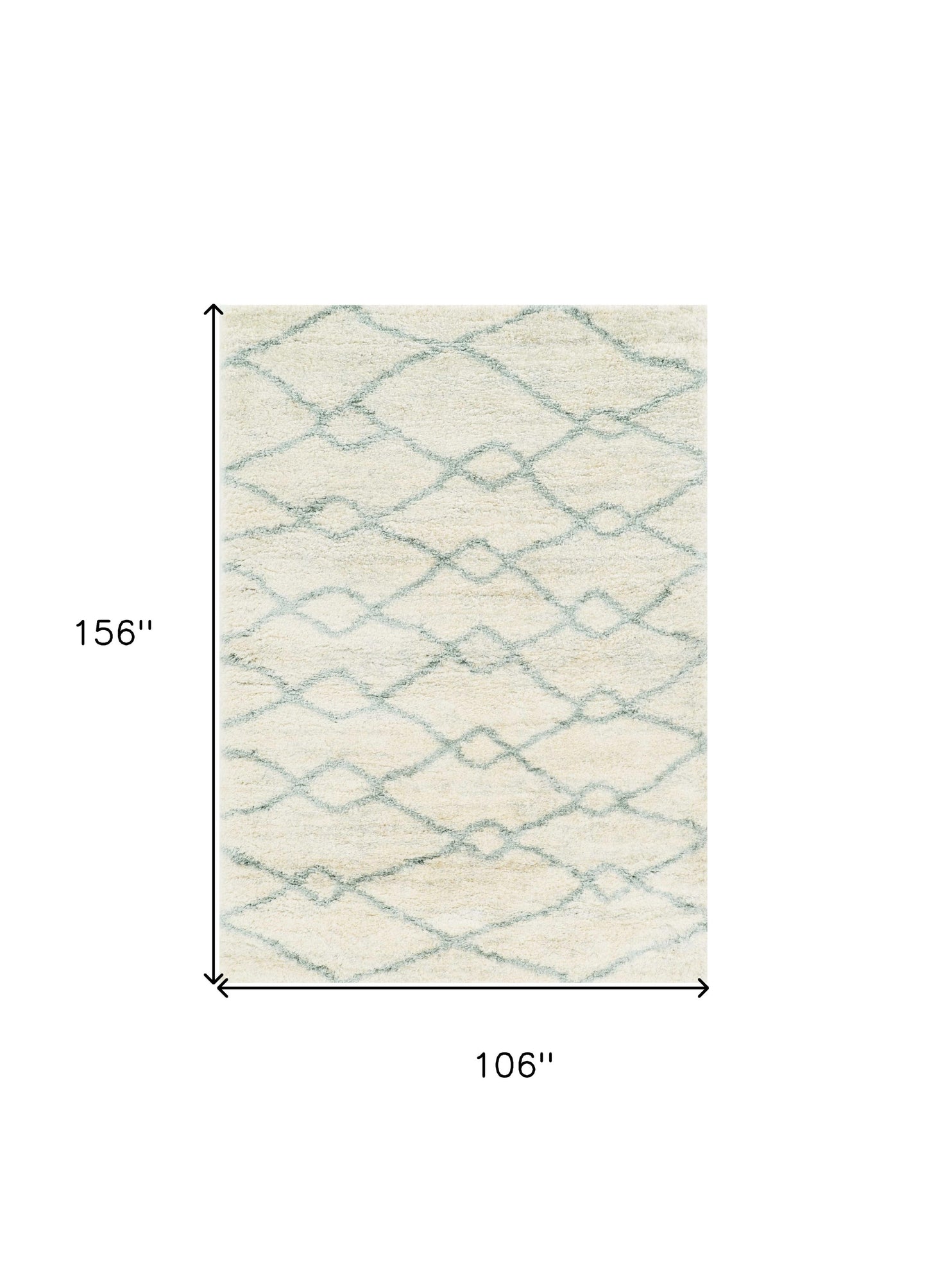 7' X 9' Gray and Ivory Area Rug