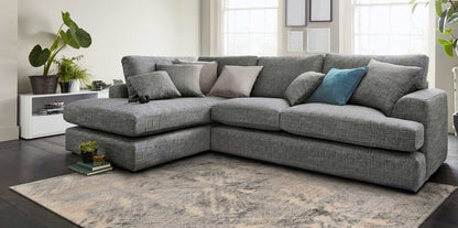 9' X 13' Gray And Ivory Diamond Area Rug