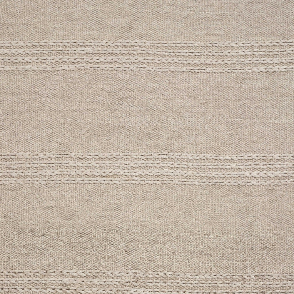 3' X 5' Natural Wool Hand Woven Area Rug