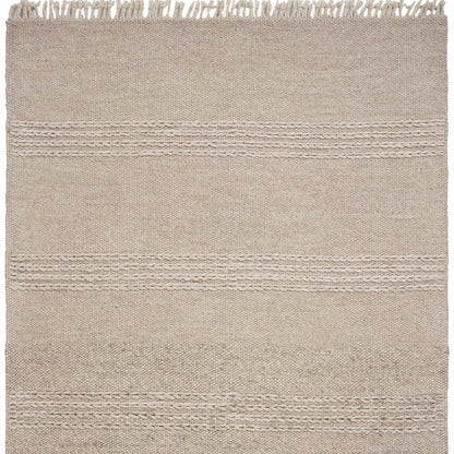 3' X 5' Natural Wool Hand Woven Area Rug