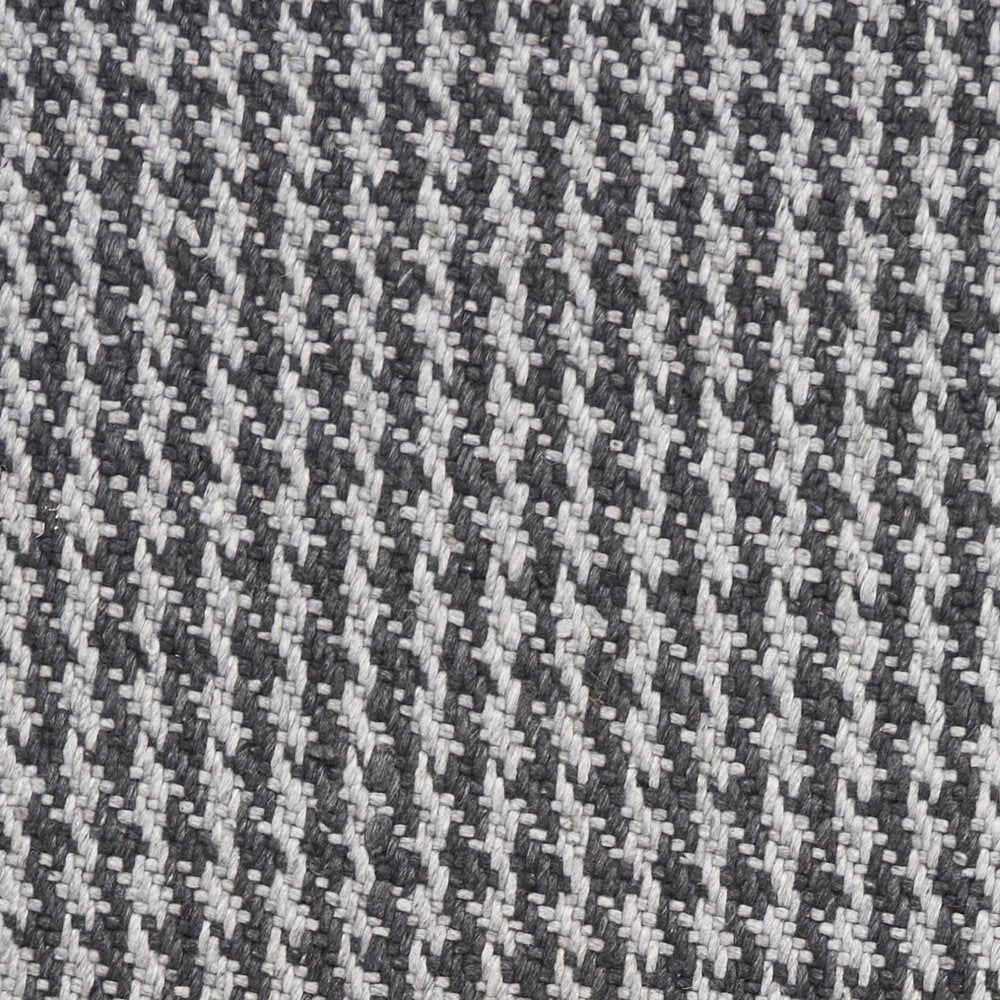 5' X 8' Gray And Light Gray Wool Houndstooth Hand Woven Area Rug With Fringe