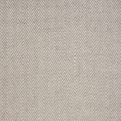 8' X 10' Beige And Gray Wool Chevron Hand Woven Area Rug With Fringe