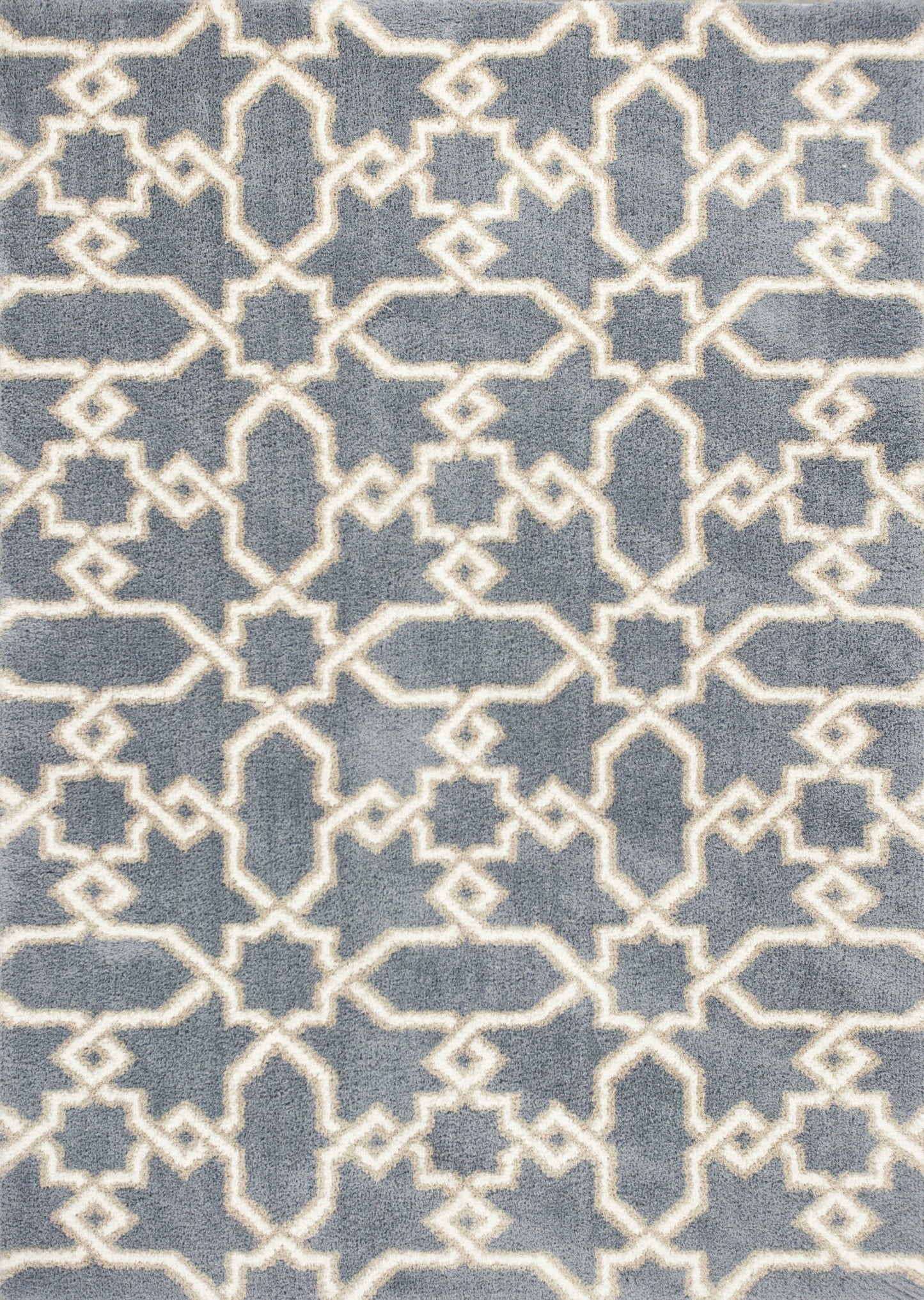 7' X 10' Microfiber Slate Blue Area Rug