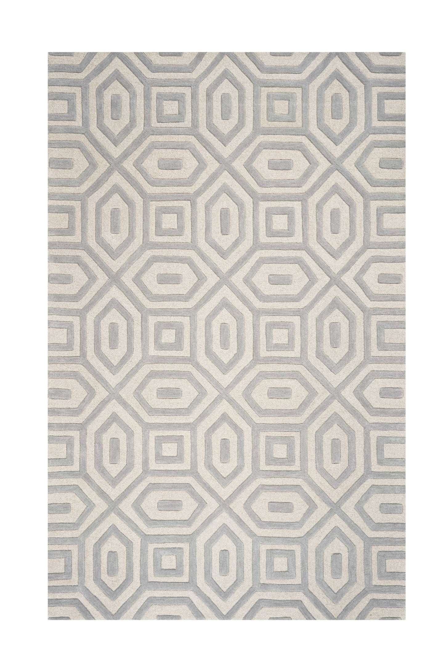 8' X 10' 6 Wool Grey Area Rug