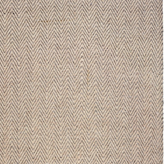 5' X 8' Oatmeal Beige Hand Woven Houndstooth Indoor Area Rug