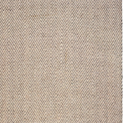 8' X 10' Beige And Gray Wool Chevron Hand Woven Area Rug With Fringe
