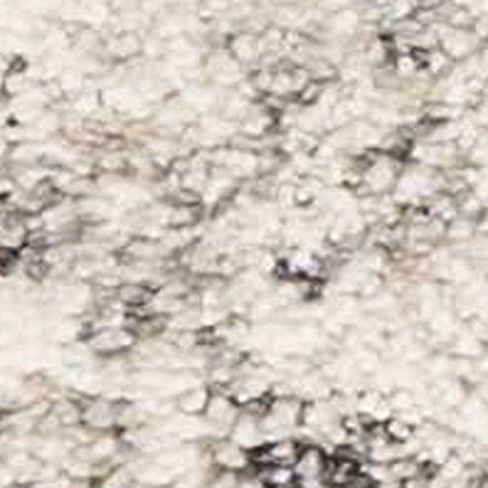 9' X 13' Grey Machine Woven Distressed Floral Traditional Indoor Area Rug