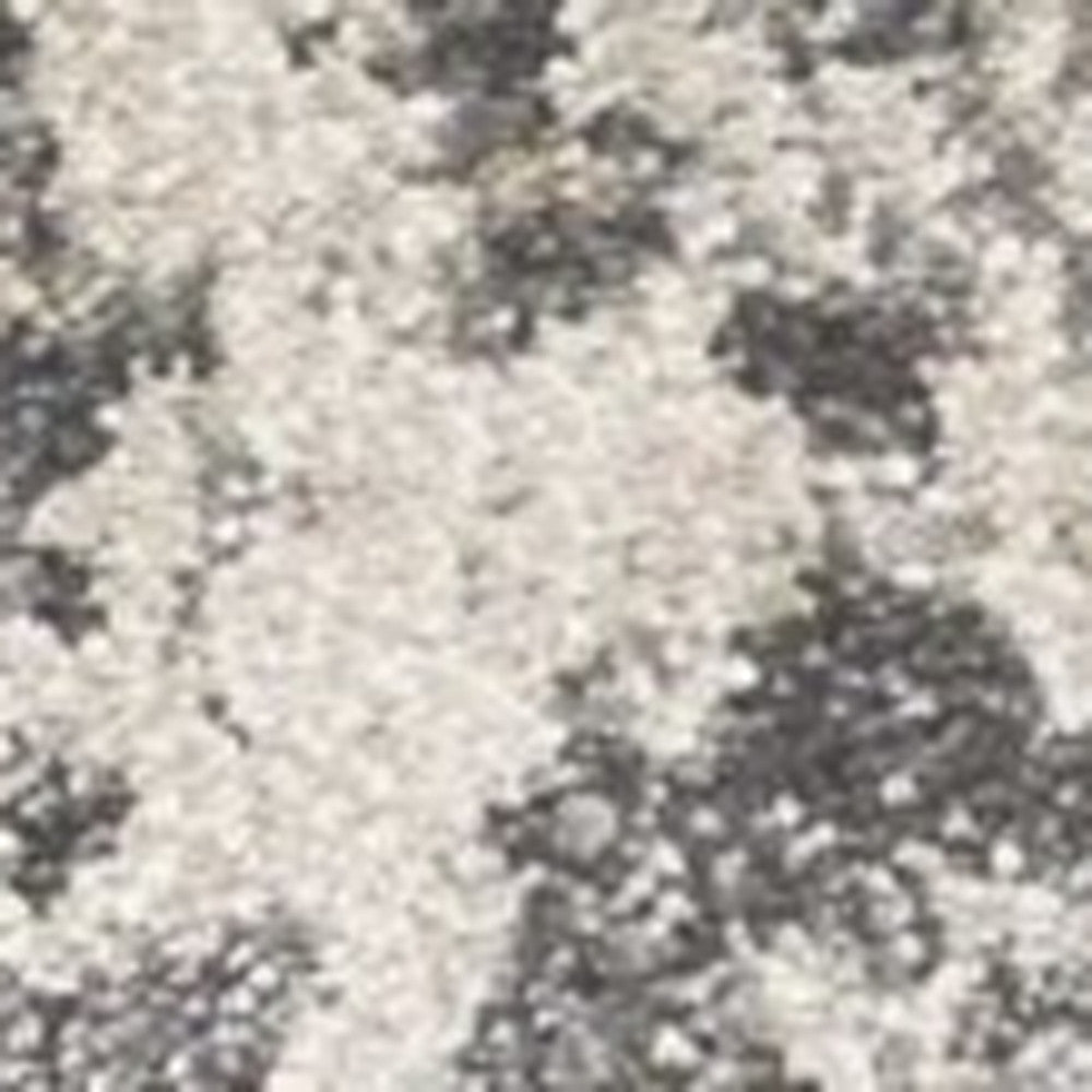 8' X 13' Shade Of Gray Abstract Area Rug