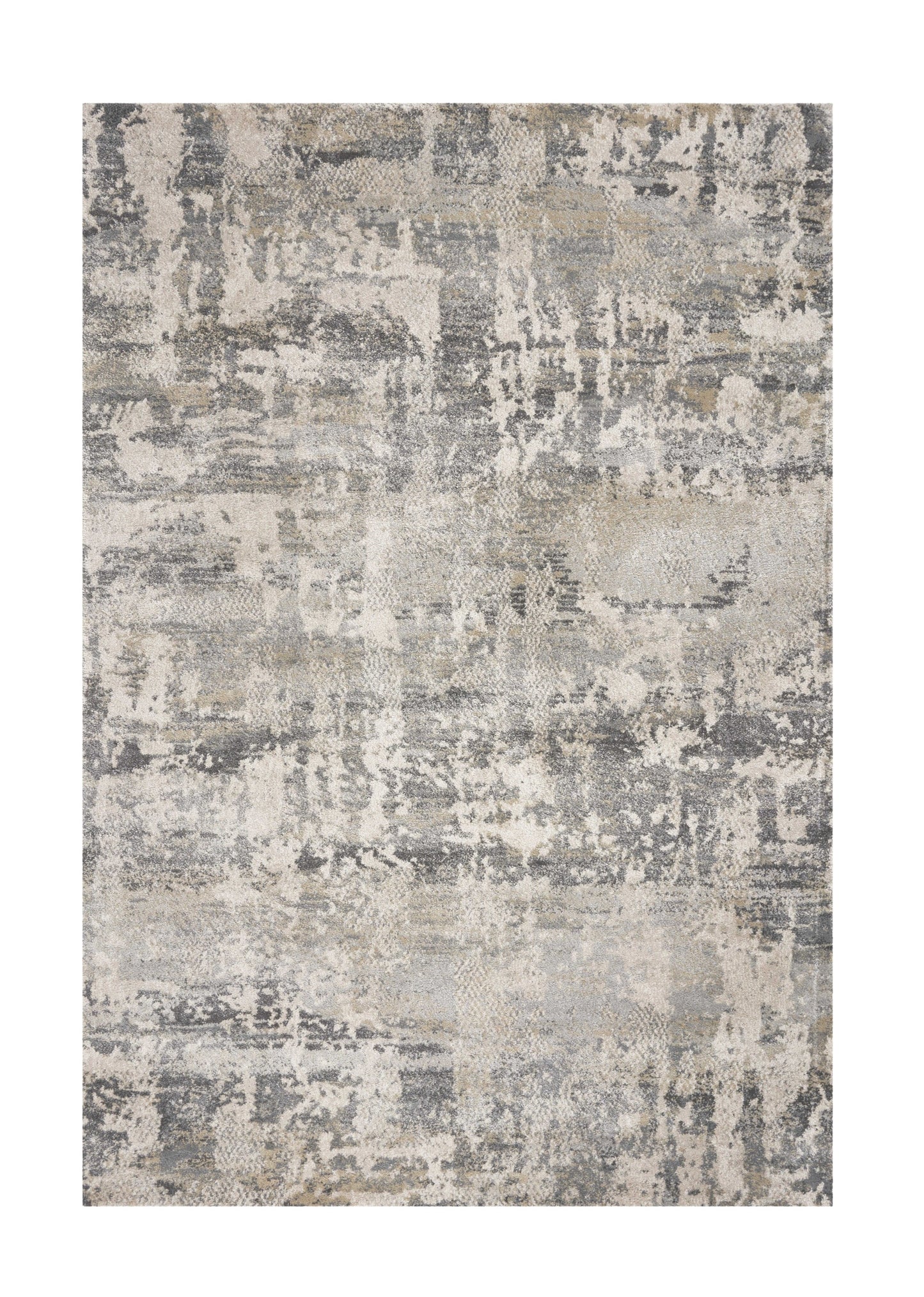 8' X 13' Shade Of Gray Abstract Area Rug