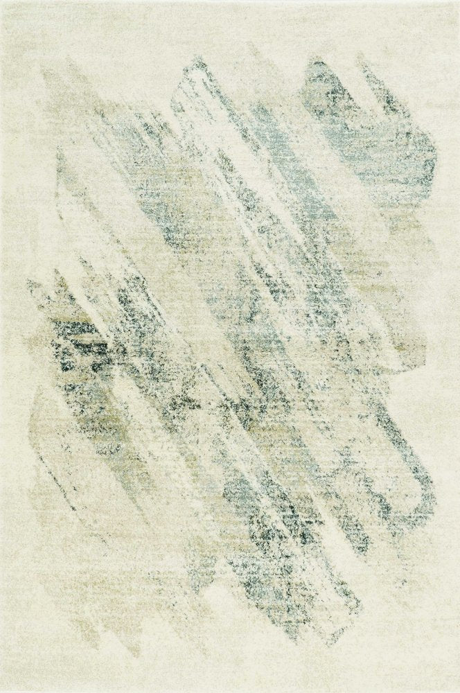 3' X 5' Gray And Ivory Abstract Distressed Area Rug