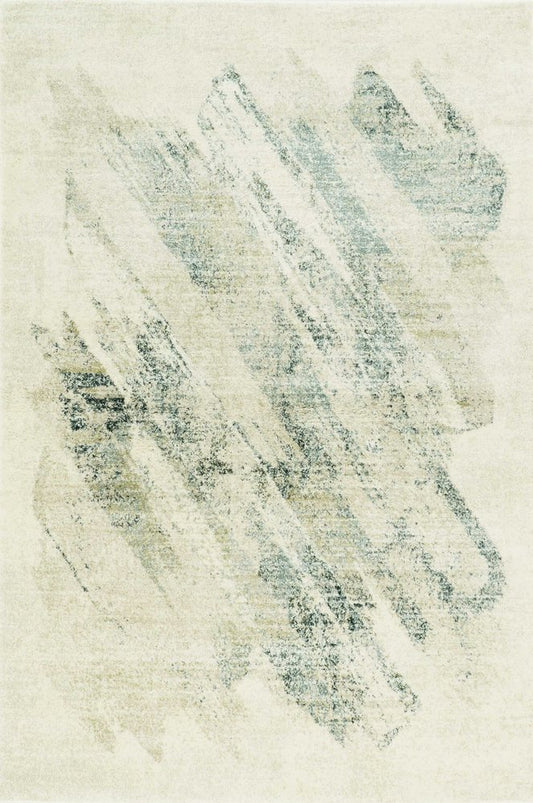 9' X 13' Ivory And Gray Abstract Area Rug