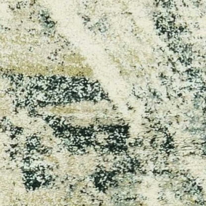3' X 5' Gray And Ivory Abstract Distressed Area Rug