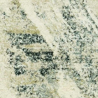 3' X 5' Gray And Ivory Abstract Distressed Area Rug