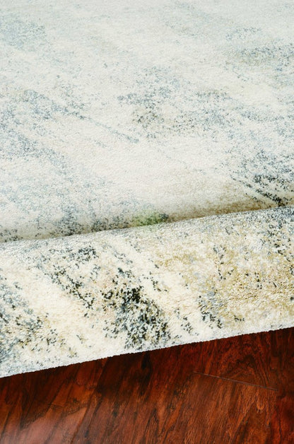 3' X 5' Gray And Ivory Abstract Distressed Area Rug
