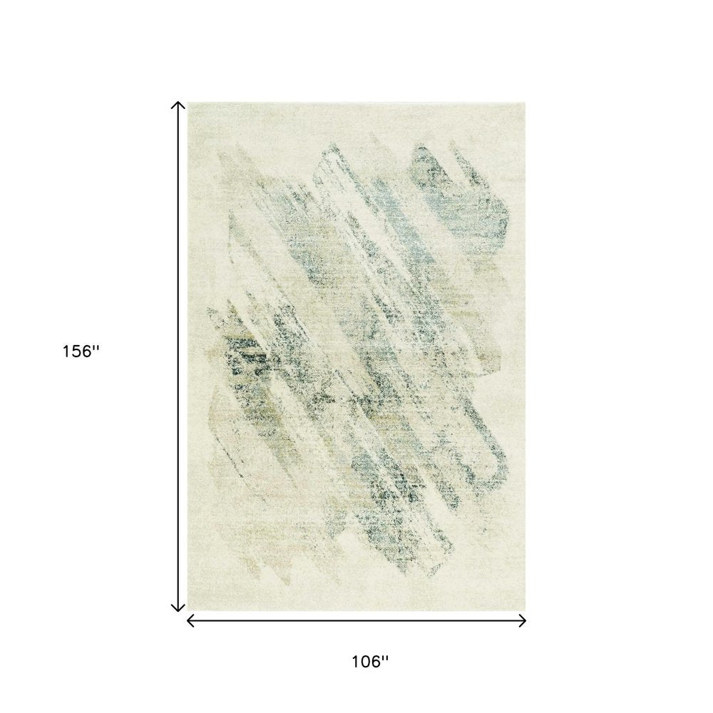 3' X 5' Gray And Ivory Abstract Distressed Area Rug