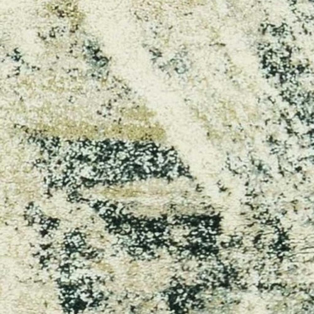 3' X 5' Gray And Ivory Abstract Distressed Area Rug