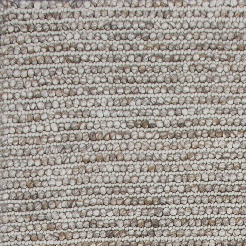 7' X 9' Natural Wool Hand Woven Area Rug