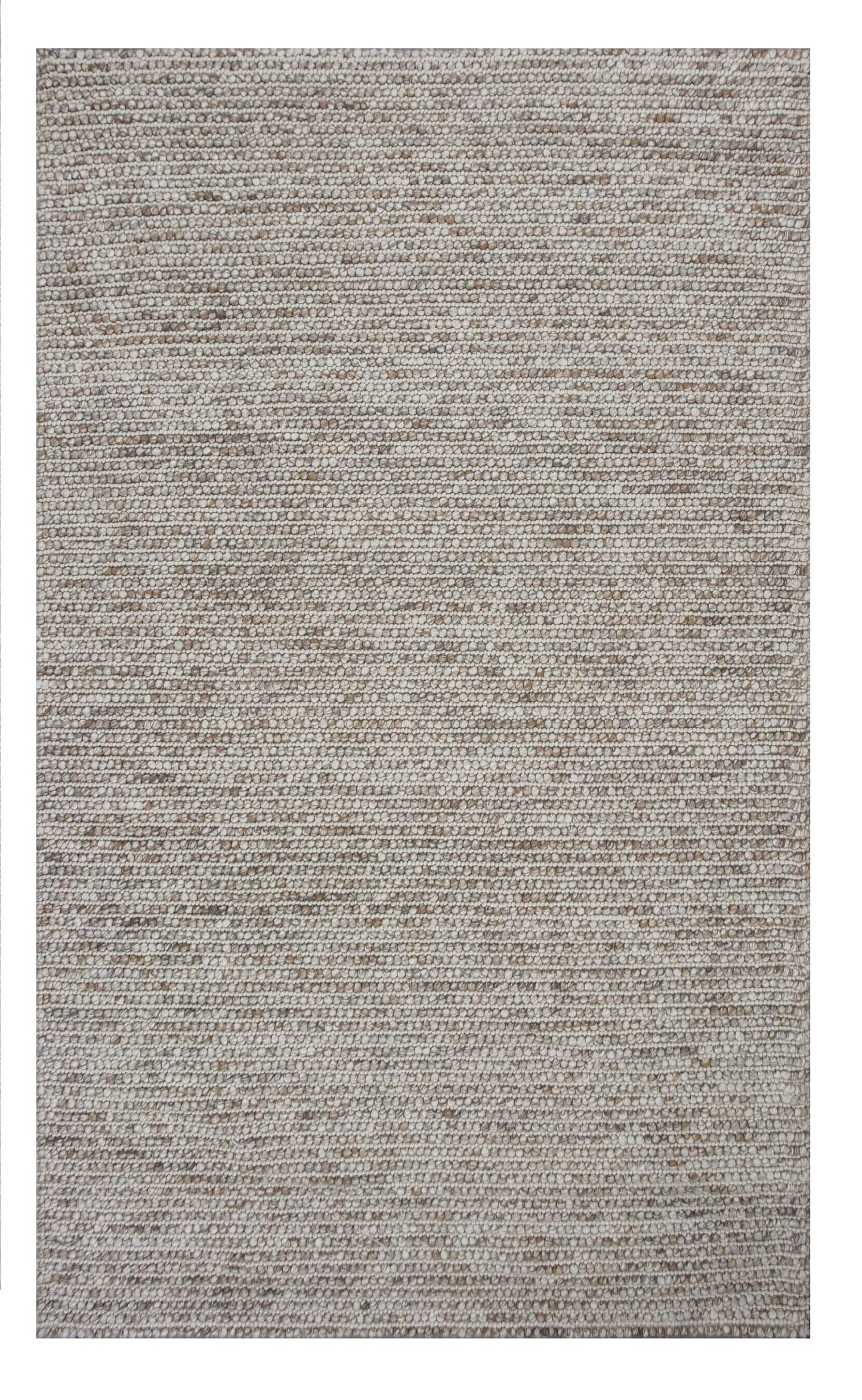 5' X 7'  Natural Wool Boucle Berber Style Area Rug