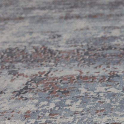 5' X 7' Slate Gray And Dark Gray Abstract Hand Loomed Area Rug