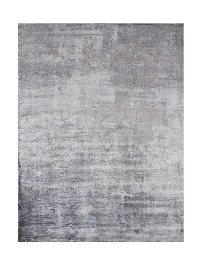 5' X 7' Slate Gray And Dark Gray Abstract Hand Loomed Area Rug