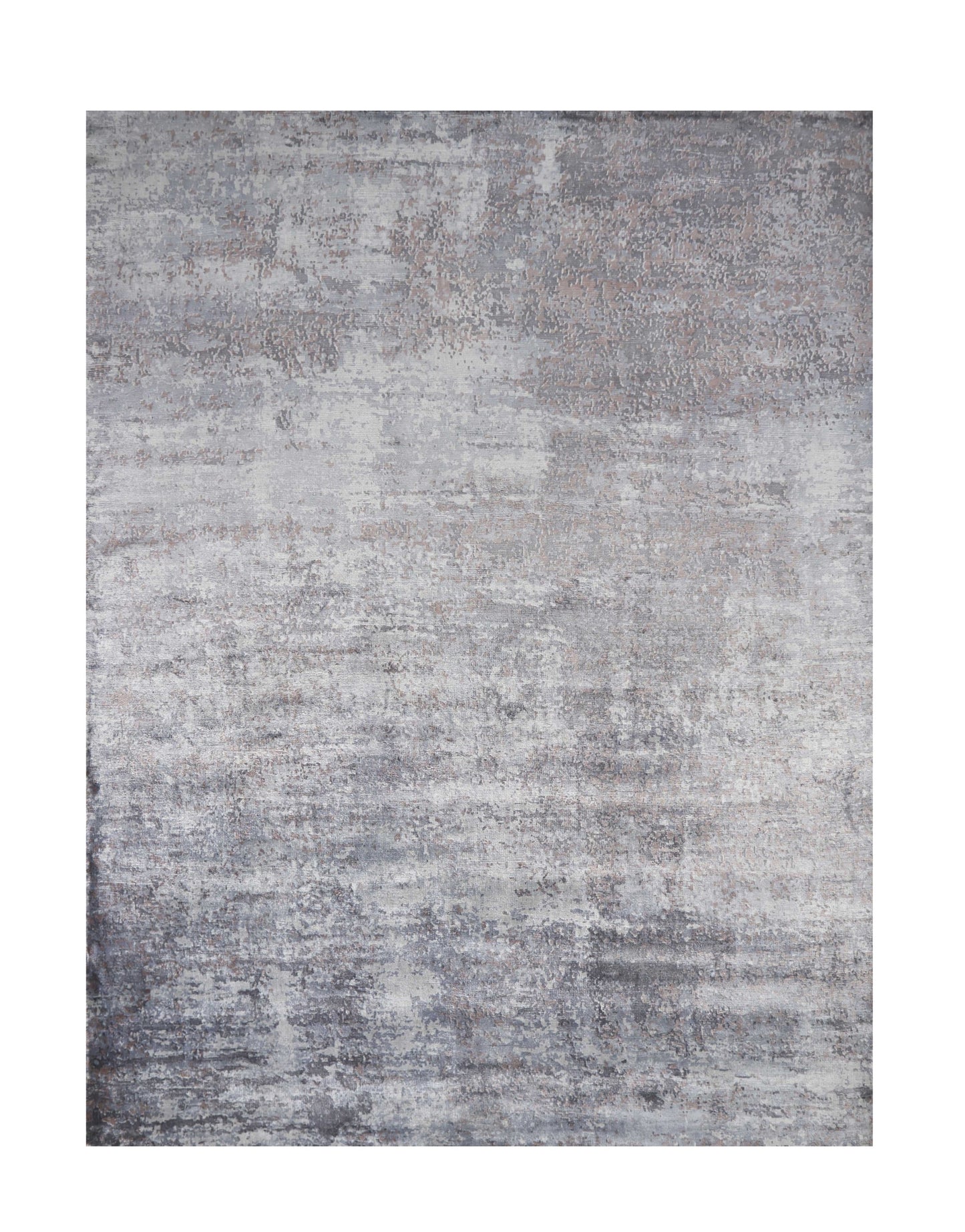 5' X 7' Slate Gray And Dark Gray Abstract Hand Loomed Area Rug
