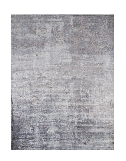 5' X 7' Slate Gray And Dark Gray Abstract Hand Loomed Area Rug