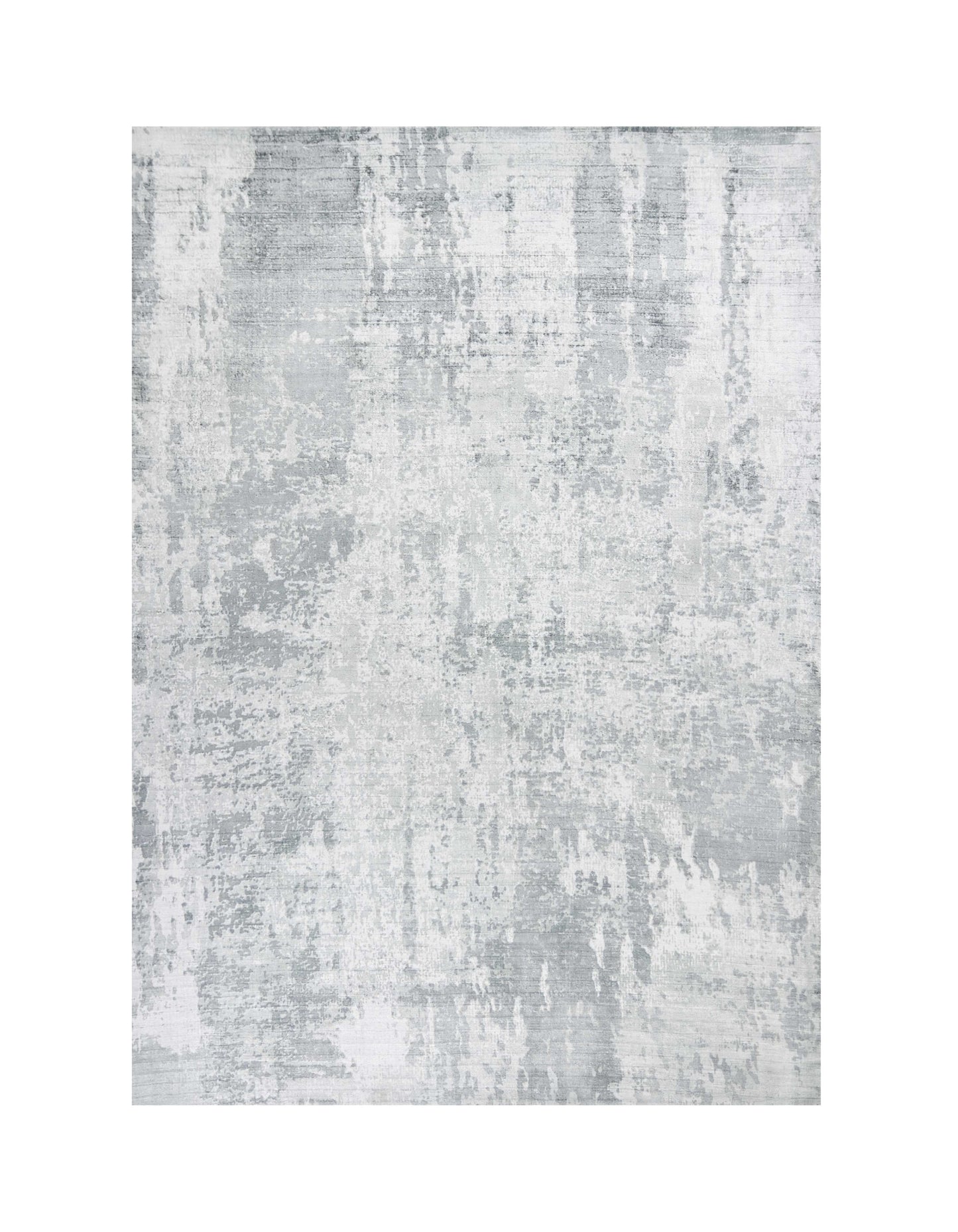 8' X 10' Dark Gray And Light Gray Abstract Hand Loomed Area Rug