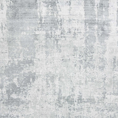8' X 10' Dark Gray And Light Gray Abstract Hand Loomed Area Rug