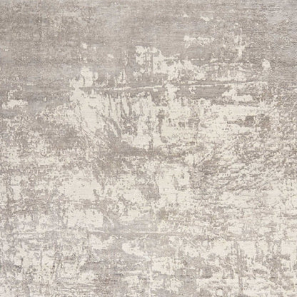 8' X 11' Beige And Ivory Abstract Hand Loomed Area Rug