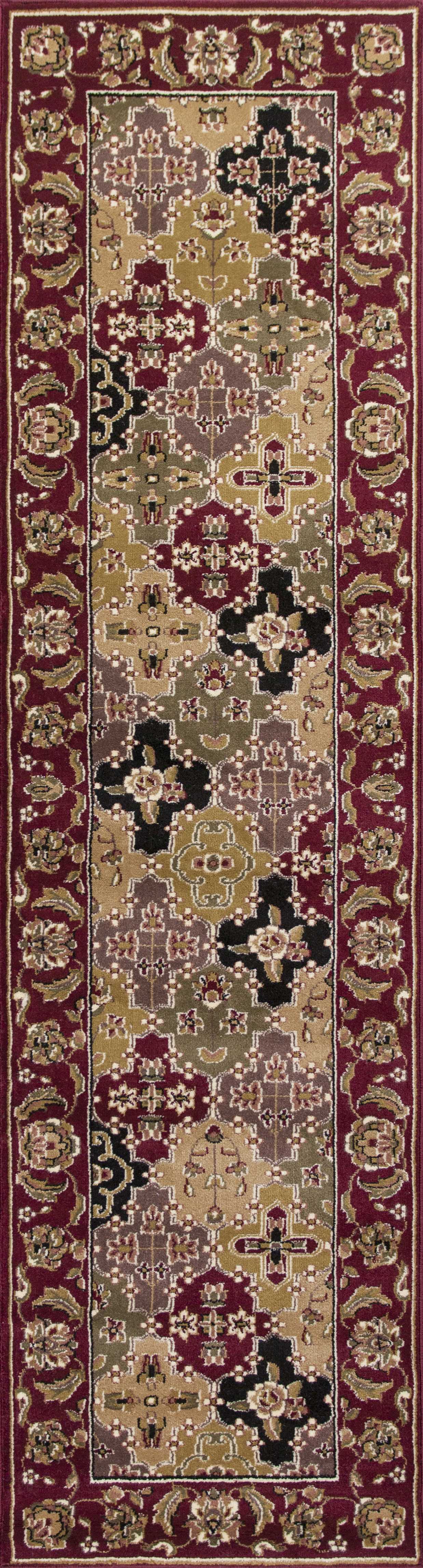 Red Octagon Quatrefoil Area Rug