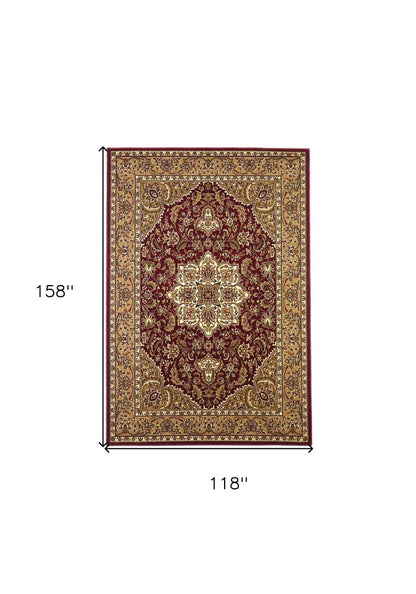 7' X 10'  Polypropylene Red Or  Beige Area Rug
