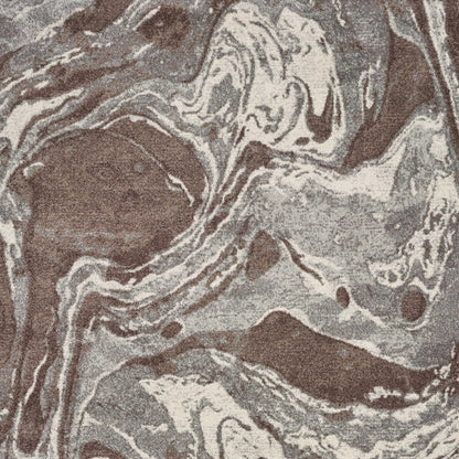 7' X 10' Brown And Ivory Abstract Area Rug