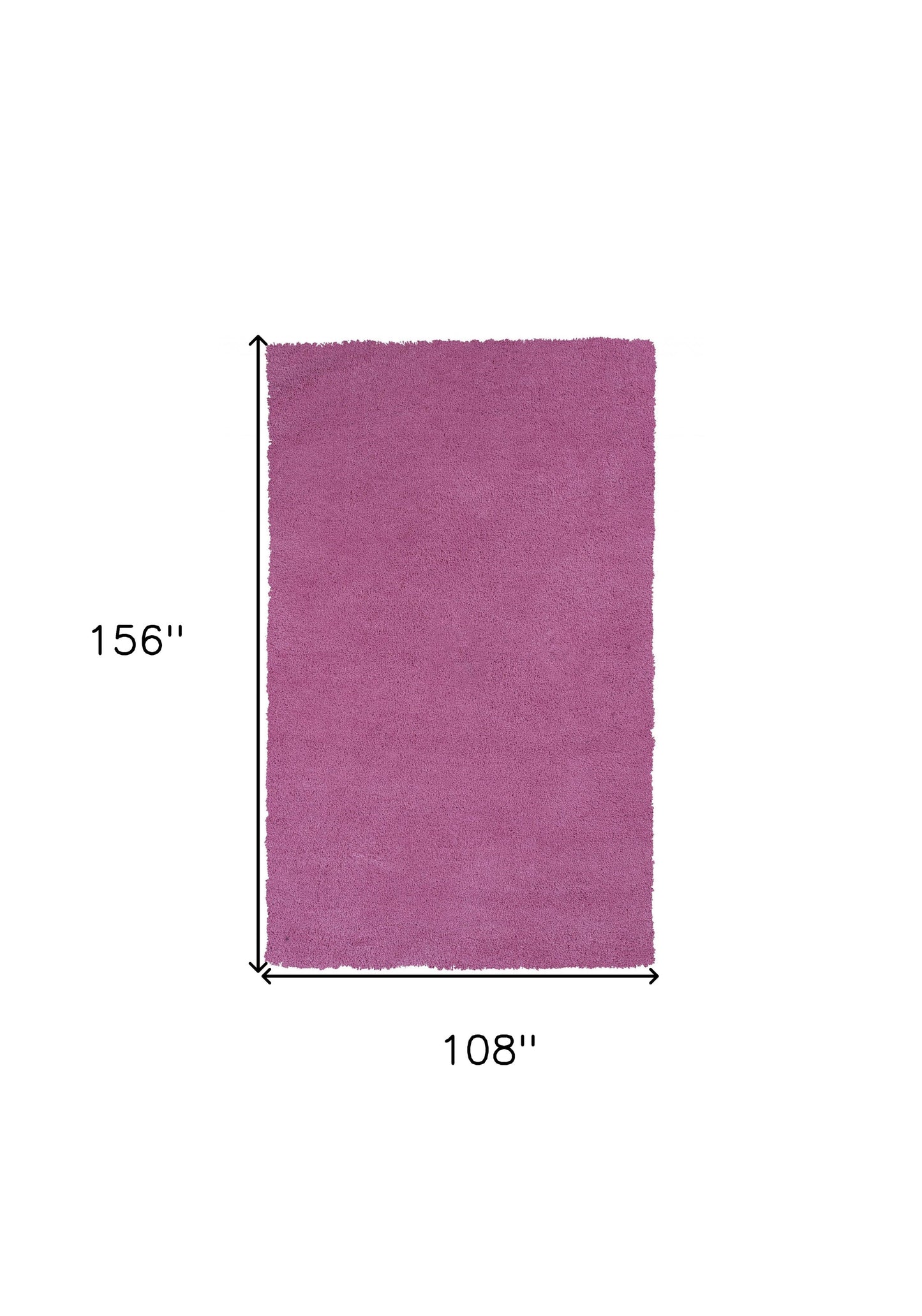 9' X 13' Polyester Hot Pink Area Rug