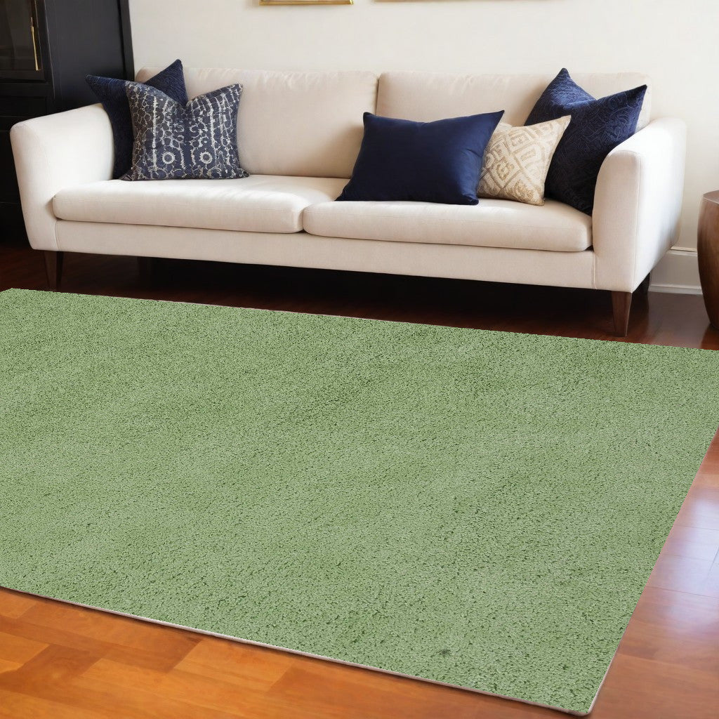 5' X 7' Spearmint Green Indoor Shag Rug