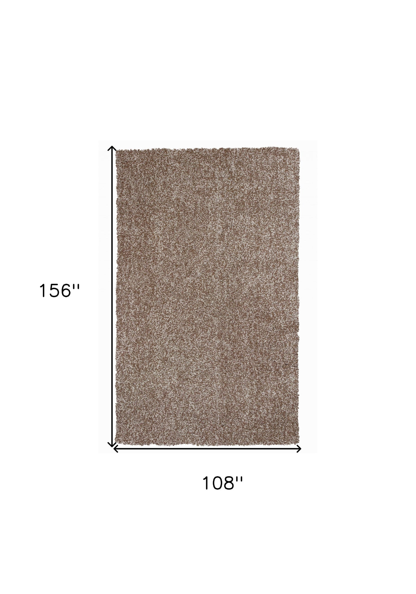 5' X 7' Beige Heather Indoor Shag Rug