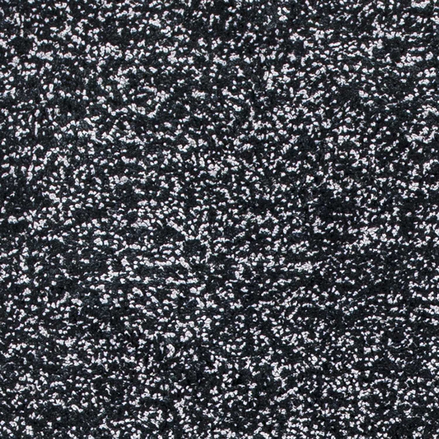 8' X 10' Polyester Black Heather Area Rug