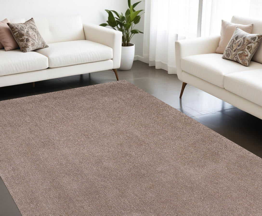 8' X 10'  Polyester Beige Area Rug